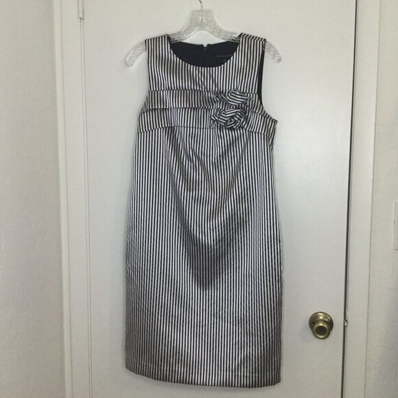 Banana Republic Navy Stripe Double Bow Shift Dress - Picture 1 of 10